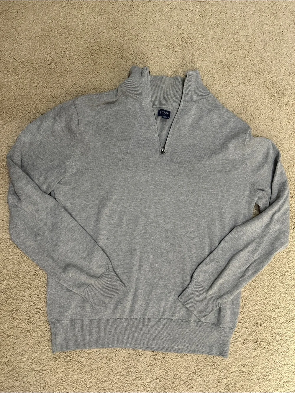 J. Crew Gray Quarter Zip Sweater